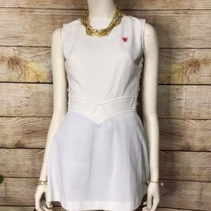 70's Knit White Polyester Tennis Dress